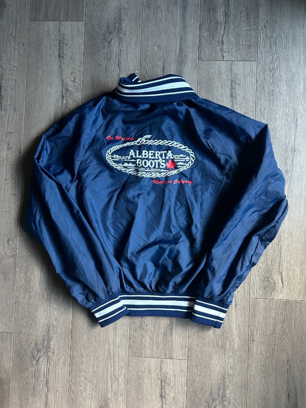 Vintage Alberta Boots Satin Jacket